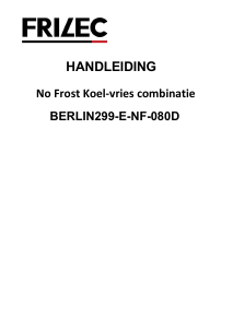 Bruksanvisning Frilec BERLIN299-E-NF-080D Kyl-frys