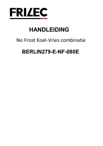 Bruksanvisning Frilec BERLIN279-E-NF-080E Kyl-frys