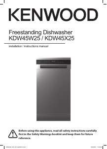 Bruksanvisning Kenwood KDW45X25 Diskmaskin