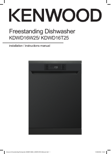 Bruksanvisning Kenwood KDWD16W25 Diskmaskin