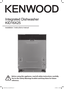 Bruksanvisning Kenwood KID16X25 Diskmaskin