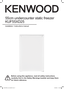 Bruksanvisning Kenwood KUF55XD25 Frys