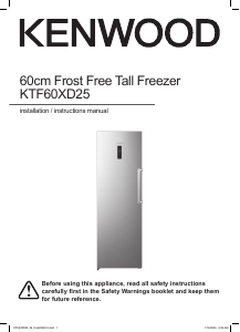 Bruksanvisning Kenwood KTF60XD25 Frys
