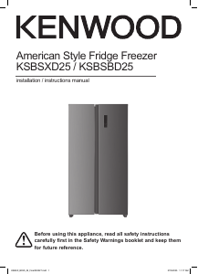 Bruksanvisning Kenwood KSBSXD25 Kyl-frys