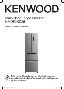 Bruksanvisning Kenwood KMD60XD25 Kyl-frys
