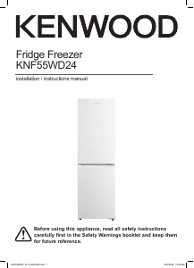 Bruksanvisning Kenwood KNF55WD24 Kyl-frys