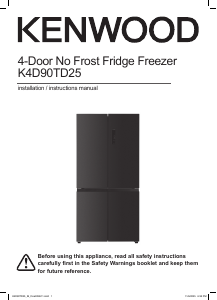 Bruksanvisning Kenwood K4D90TD25 Kyl-frys