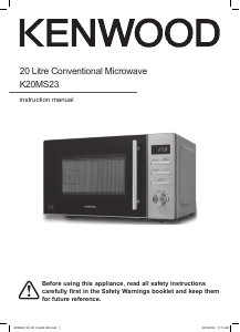 Bruksanvisning Kenwood K20MS23 Mikrovågsugn