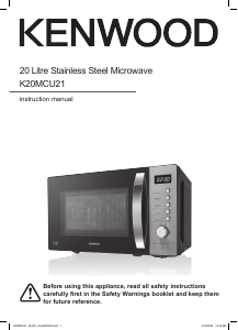 Bruksanvisning Kenwood K20MCU21 Mikrovågsugn