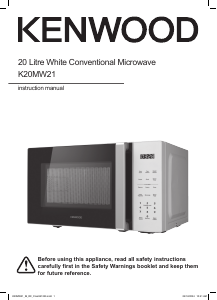 Bruksanvisning Kenwood K20MW21 Mikrovågsugn