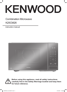 Bruksanvisning Kenwood K25CM26 Mikrovågsugn
