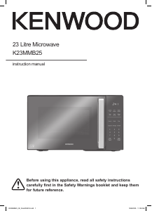 Bruksanvisning Kenwood K23MMB25 Mikrovågsugn