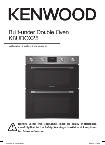 Manual Kenwood KBUDOX25 Oven