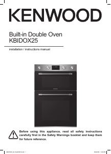 Manual Kenwood KBIDOX25 Oven