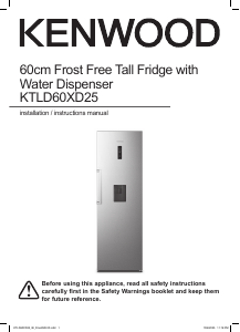 Bruksanvisning Kenwood KTLD60XD25 Kylskåp