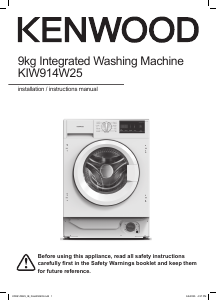 Manual Kenwood KIW914W25 Washing Machine