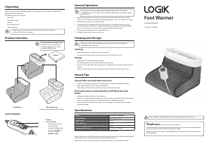 Bruksanvisning Logik L10FW24 Fotvärmare