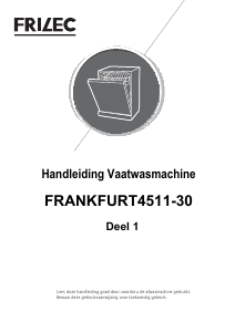 Handleiding Frilec FRANKFURT4511-30 Vaatwasser