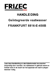 Mode d’emploi Frilec FRANKFURT8816-E-450B Lave-vaisselle