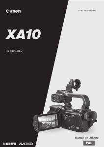 Manual Canon XA10 Cameră video