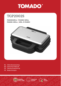 Bruksanvisning Tomado TGP2002S Smörgåsgrill