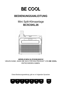 Manuale Be Cool BC5CSKL26 Condizionatore d’aria