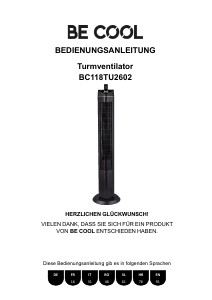 Manual Be Cool BC118TU2602 Ventilator