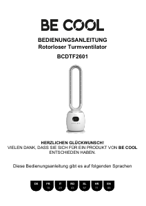 Manual Be Cool BCDTF2601 Ventilator