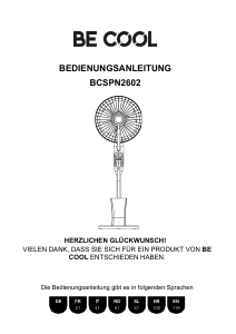 Manual Be Cool BCSPN2602 Ventilator