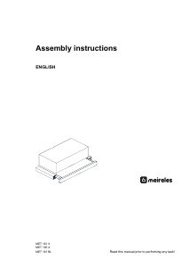 Manual Meireles MET 161 BL Cooker Hood