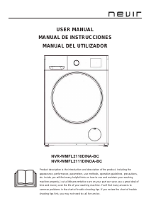 Manual Nevir NVR-WMFL2110DINA-BC Máquina de lavar roupa