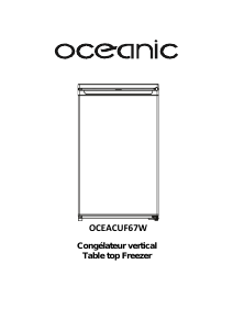 Mode d’emploi Oceanic OCEACUF67W Congélateur