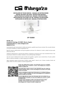 Manual de uso Orbegozo CP 152038 Ventilador de techo