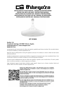 Mode d’emploi Orbegozo CP 151025 Ventilateur de plafond