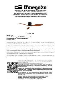 Bruksanvisning Orbegozo CP 167132 Takfläkt