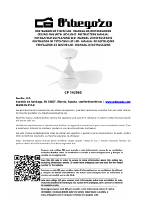 Manual de uso Orbegozo CP 142060 Ventilador de techo