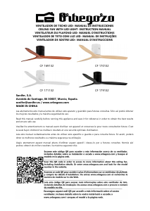 Bruksanvisning Orbegozo CF 171132 Takfläkt