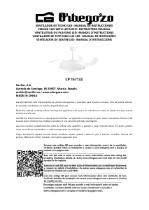 Bruksanvisning Orbegozo CP 157132 Takfläkt