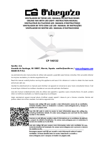 Mode d’emploi Orbegozo CP 146132 Ventilateur de plafond