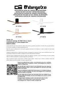 Mode d’emploi Orbegozo CP 180132 Ventilateur de plafond