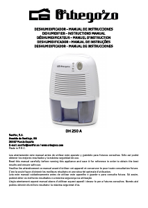 Mode d’emploi Orbegozo DH 250 A Déshumidificateur
