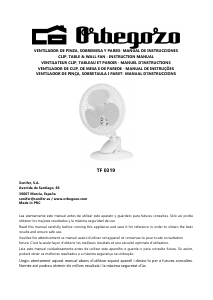 Mode d’emploi Orbegozo TF 0319 Ventilateur