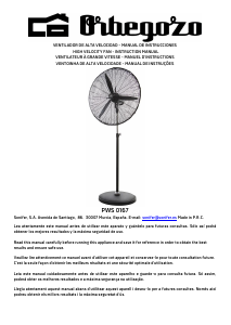 Manual de uso Orbegozo PWS 0167 Ventilador