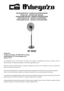 Manual de uso Orbegozo SF 5045 Ventilador