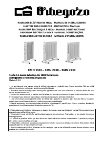 Manual de uso Orbegozo RMN 2230 Calefactor