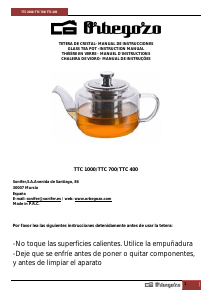 Mode d’emploi Orbegozo TTC 400 Bouilloire