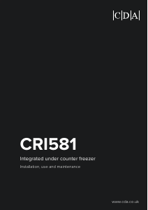 Handleiding CDA CRI581 Vriezer