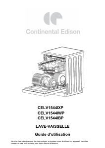 Mode d’emploi Continental Edison CELV1544IBP Lave-vaisselle