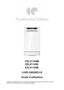 Mode d’emploi Continental Edison CELV1145S Lave-vaisselle
