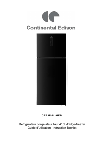Mode d’emploi Continental Edison CEF2D413NFB Réfrigérateur combiné